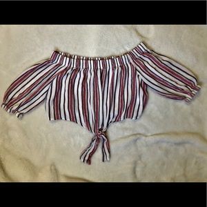 Ambiance Striped Crop Top.